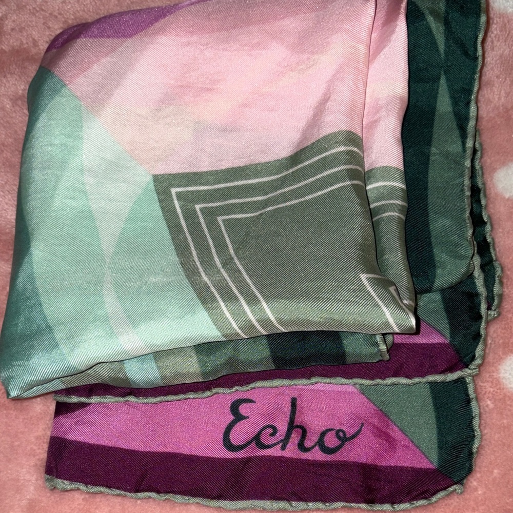 Echo Designer Colorful Geometric Silk Scarf